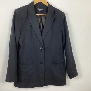 Chadwicks Linen Blend Blazer Size 8 Black